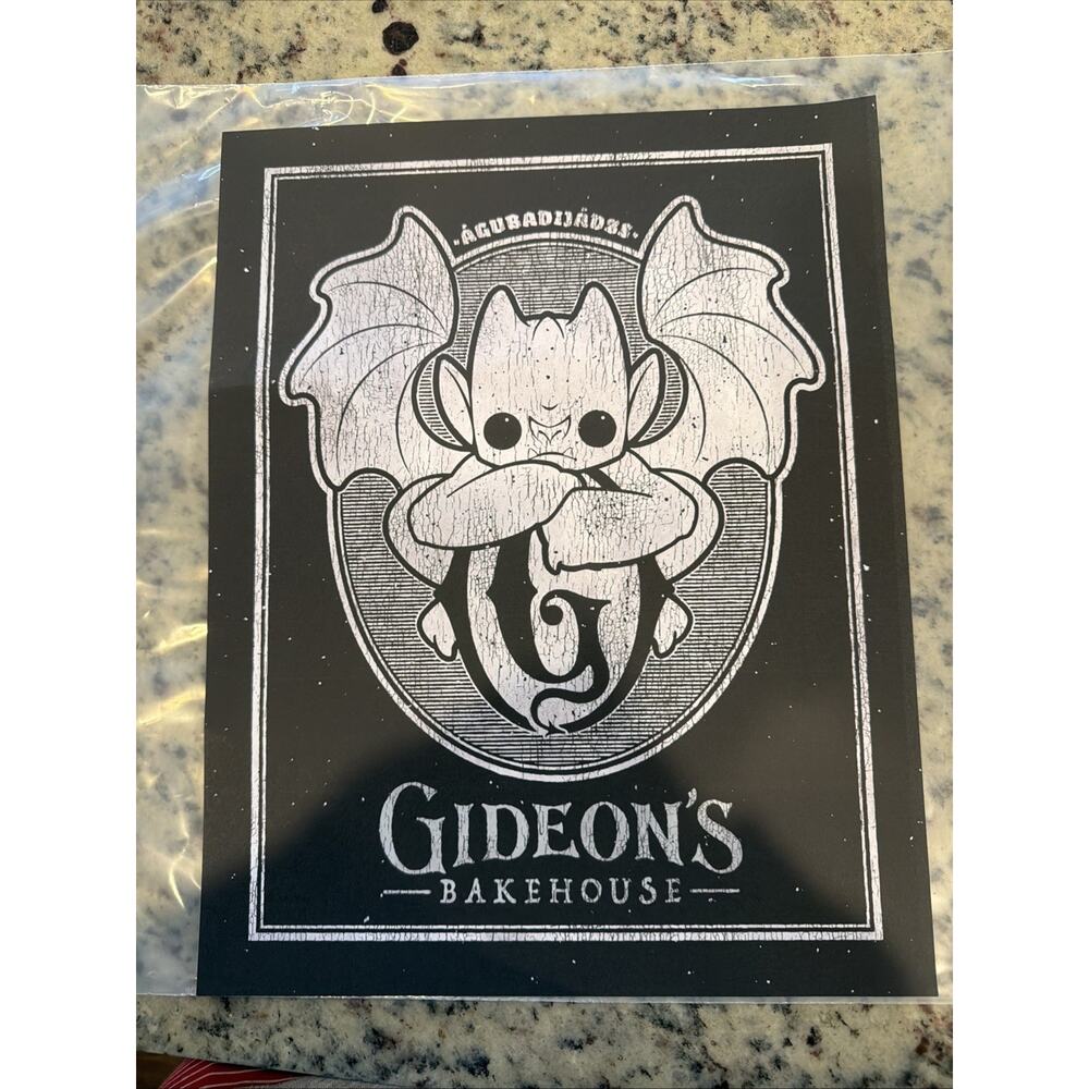 Gideons Bakehouse 5th Anniversary B&W Print Gargoyle Morsels 11"x14" LE1000 New